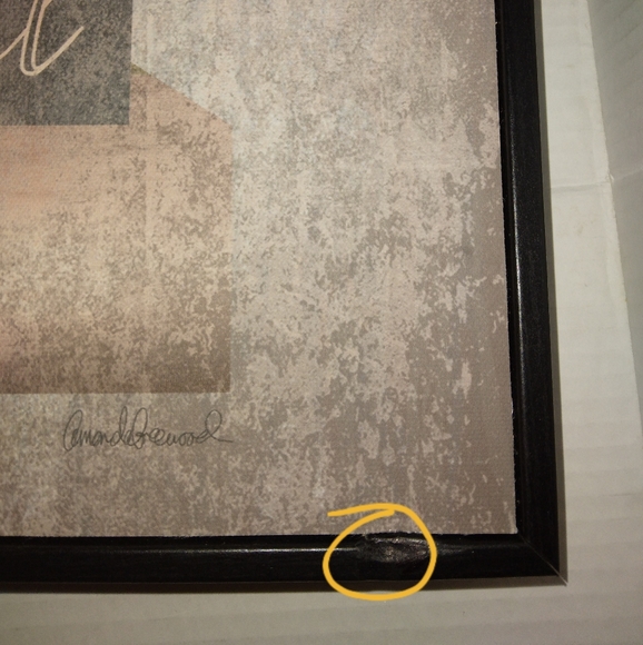 L@@K! NWD Large 16"x20" Wood Canvas~Book Stack Heels Pink Framed Giclee Art - Picture 10 of 13